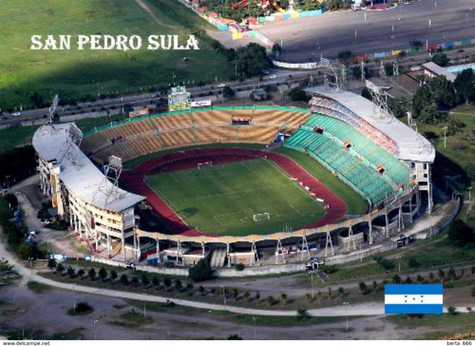 Honduras San Pedro Sula Olympic Stadium New Postcard Stadion AK - Football