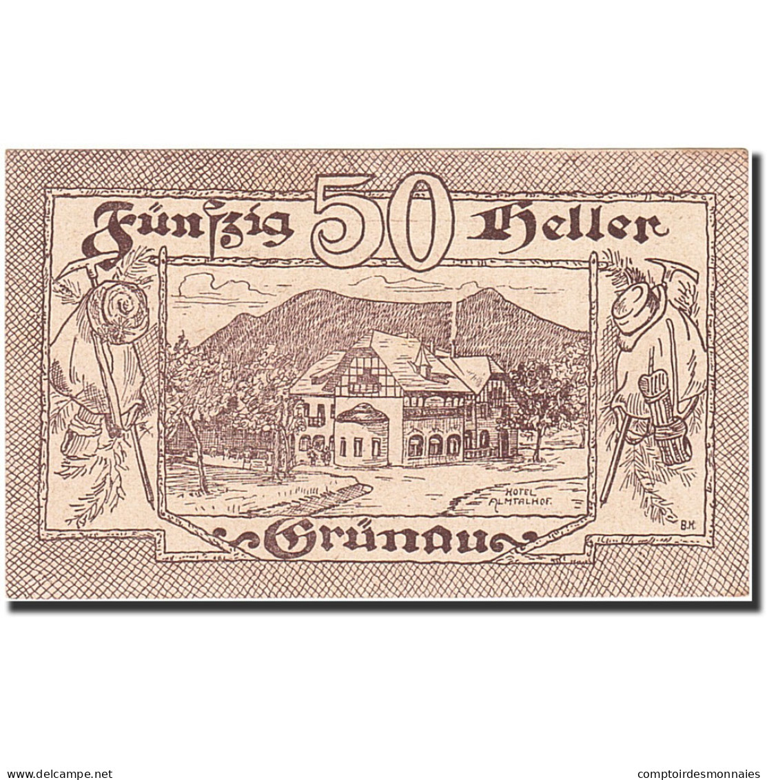 Billet, Autriche, Grünau, 50 Heller, Ferme, 1920, 1920-11-30, SPL - Oostenrijk