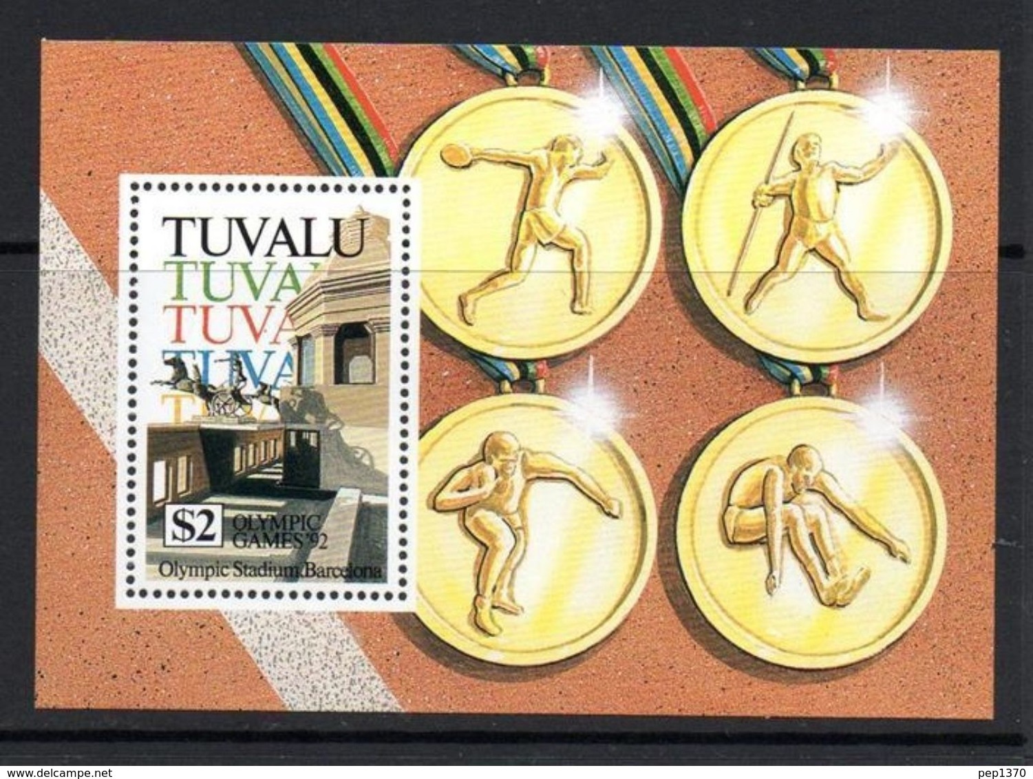 TUVALU 1992 - OLYMPICS BARCELONA'92 - YVERT HB 41 - MICHEL BLOCK 43 SCOTT SS 616 - Verano 1992: Barcelona