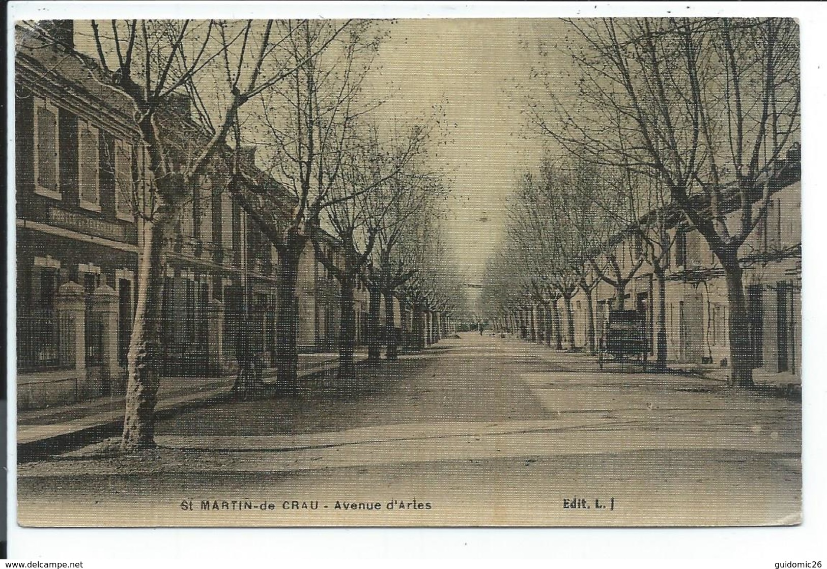 Saint Martin De Crau Avenue D'arles,carte Toilée - Autres & Non Classés
