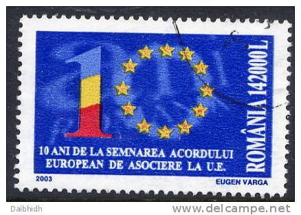 ROMANIA 2003 10th Anniversary Of Association With EU Used.  Michel 5711 - Usado