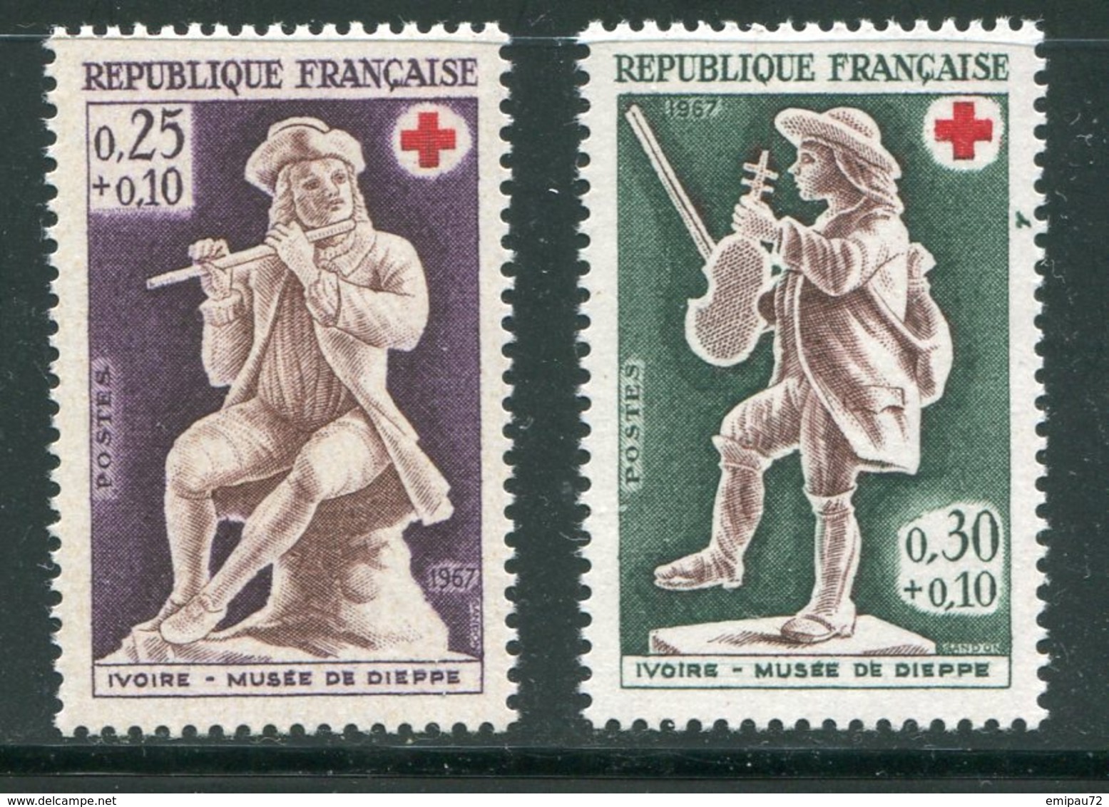 FRANCE- Y&T N°1540 Et 1541- Neufs Sans Charnière ** (croix Rouge) - Ongebruikt