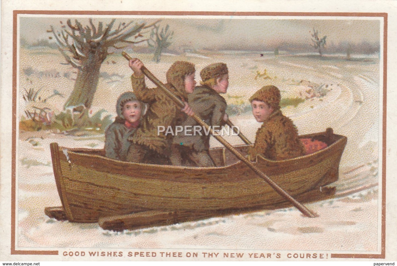 New Year Children Boat Sledge  Egc319 - Unclassified