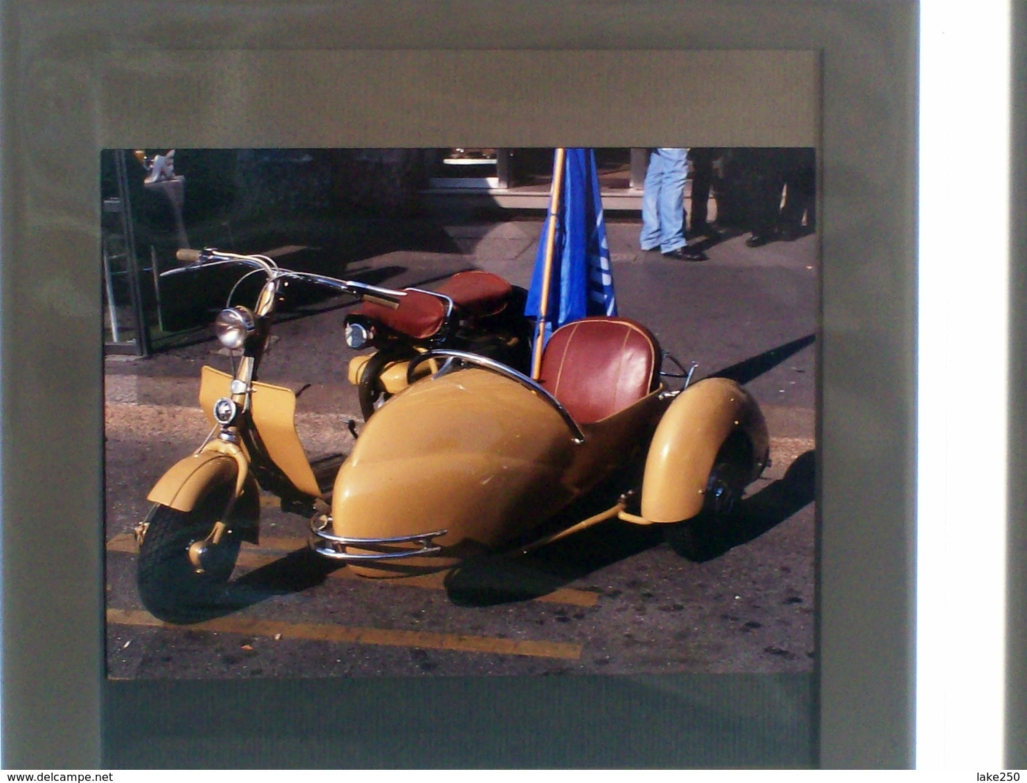 DIAPOSITIVA / SLIDE MOTO LAMBRETTA CON SIDECAR - Diapositives