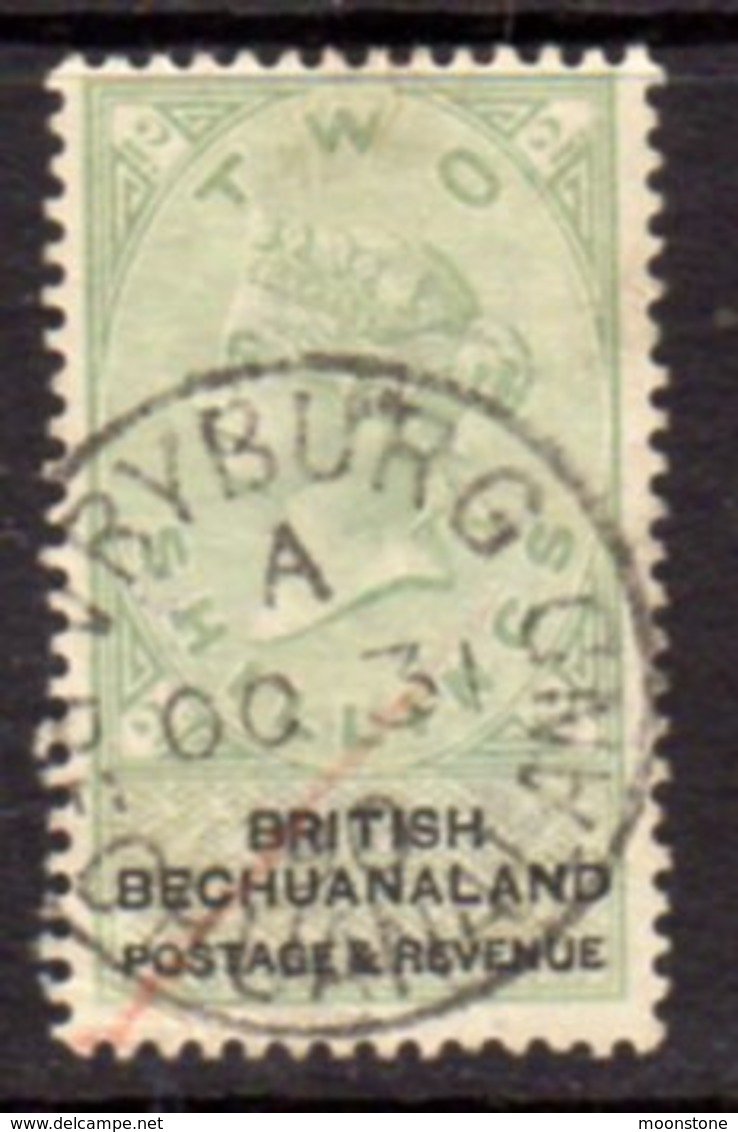 Bechuanaland 1888 2/- Green & Black, Wmk. Script VR, Used, SG 16 (BA2) - 1885-1895 Colonia Británica