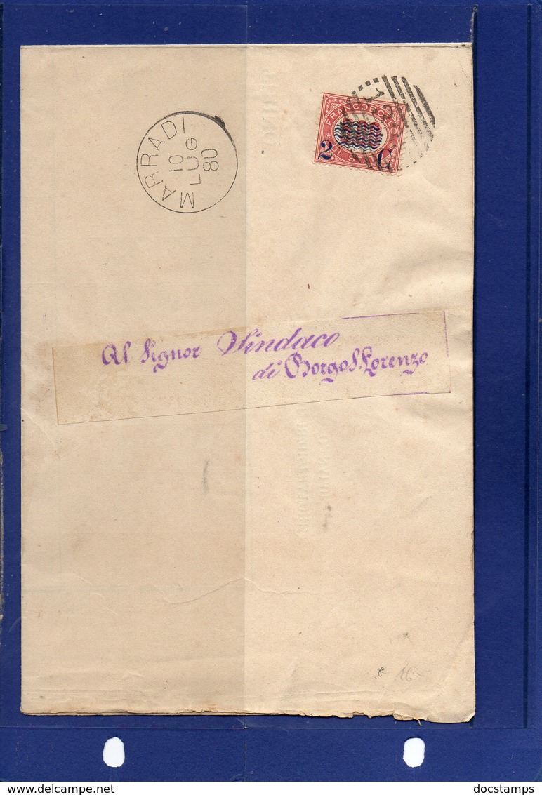 ##(DAN194)-1880- Piego Interessante Testo  Da Marradi, Annullo Numerale A Barre 1338 Per Borgo San Lorenzo-silkworms - Storia Postale