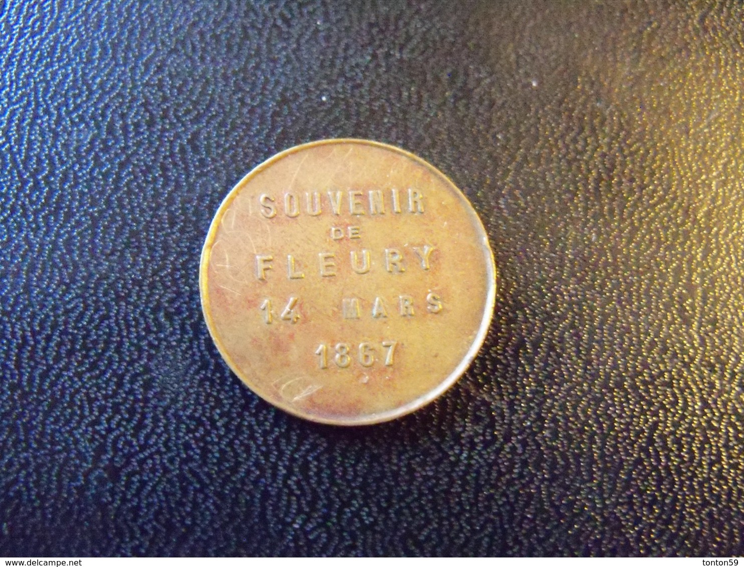 Ancienne Médaille Bronze SAINT LOUIS Souvenir De Fleury 14 Mars 1867 - Royaux / De Noblesse