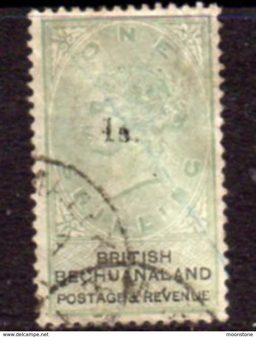 Bechuanaland 1888 1/- Overprint On 1/- Green & Black, Wmk. Script VR, Used, SG 27 (BA2) - 1885-1895 Kolonie Van De Kroon