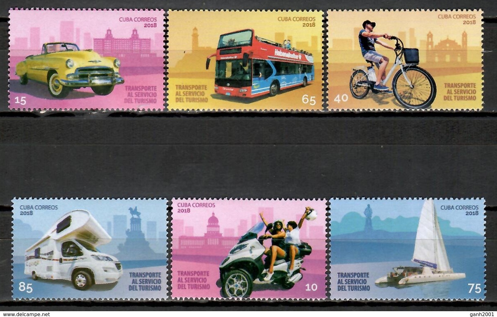 Cuba 2018 / Transport Car Bus Motorcycle Bike MNH Coche Autobús Bicicleta Motocicleta / Cu12023  C3 - Otros & Sin Clasificación