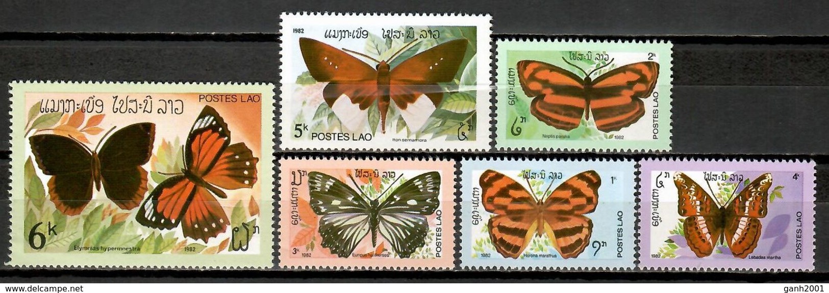 Laos 1982 Lao / Butterflies MNH Mariposas Papillons Schmetterlinge / Cu11236  C5-22 - Mariposas