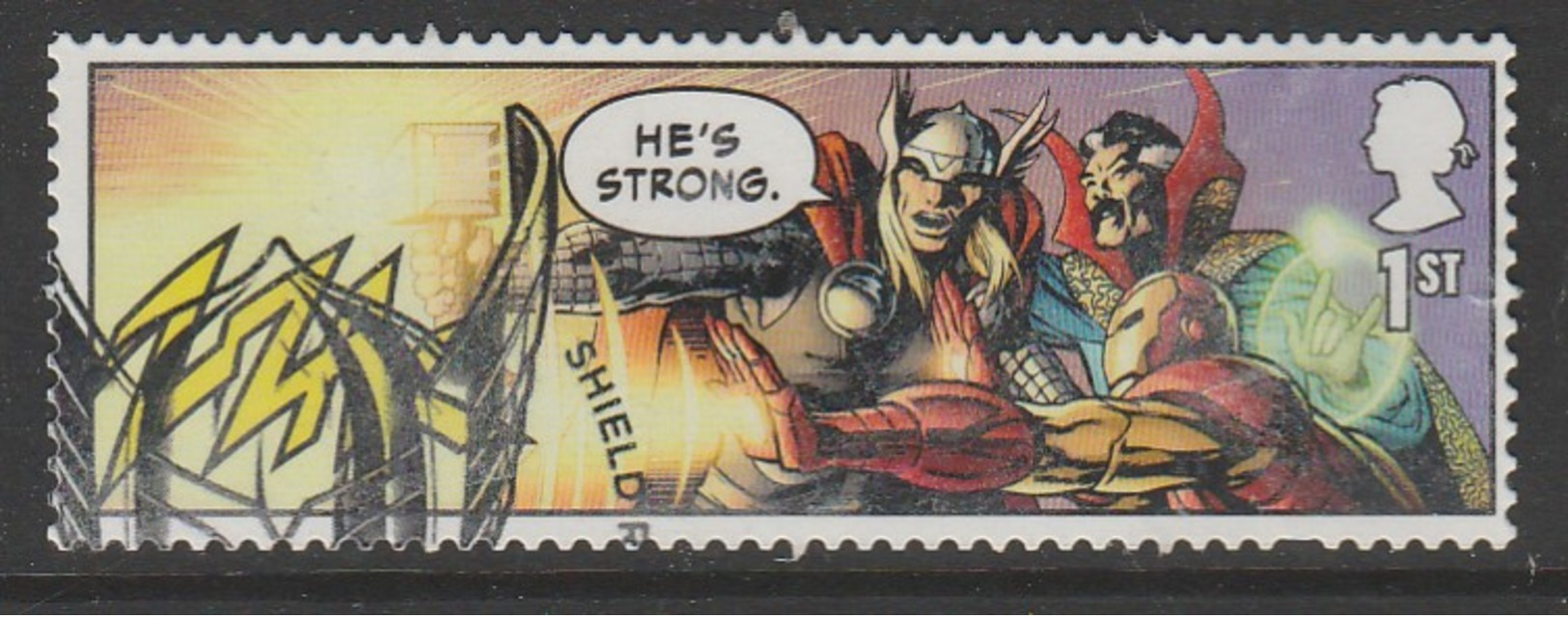 GB 2019 Marvel Comics 1st Multicoloured SW 4033 O Used (From Min Sheet) - Used Stamps