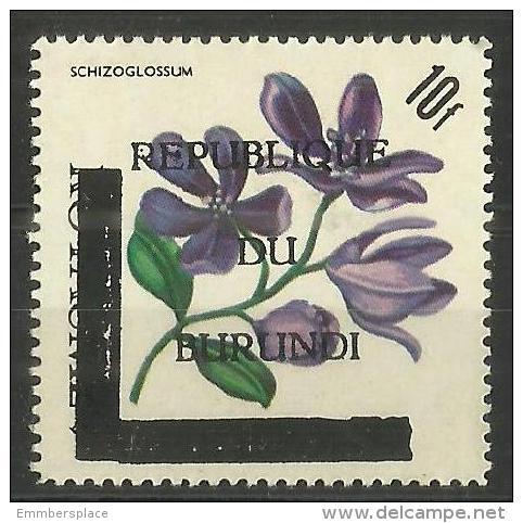 Burundi -  1967 Flowers Republic Overprint 10f (postage)  MH *  SG 251  Sc 169 - Unused Stamps