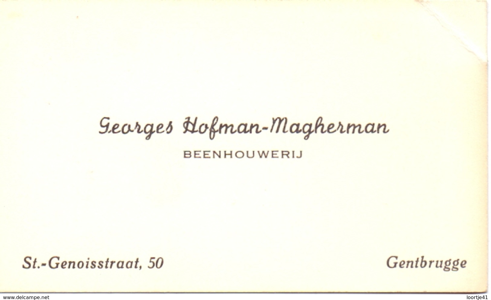 Visitekaartje - Carte Visite - Beenhouwerij Georges Hofman - Magherman - Gentbrugge - Cartes De Visite