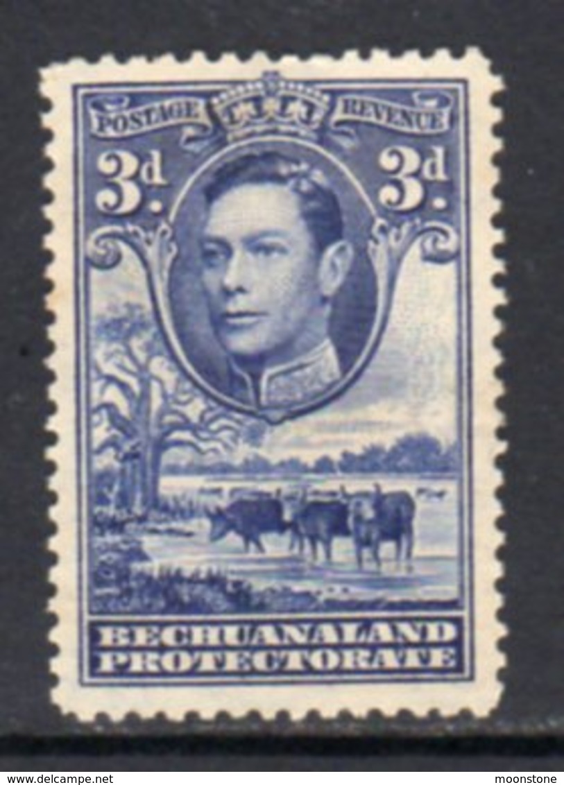 Bechuanaland Protectorate 1938-52 GVI 3d Deep Ultramarine Definitive, Used, SG 122 (BA2) - 1885-1964 Protectorat Du Bechuanaland