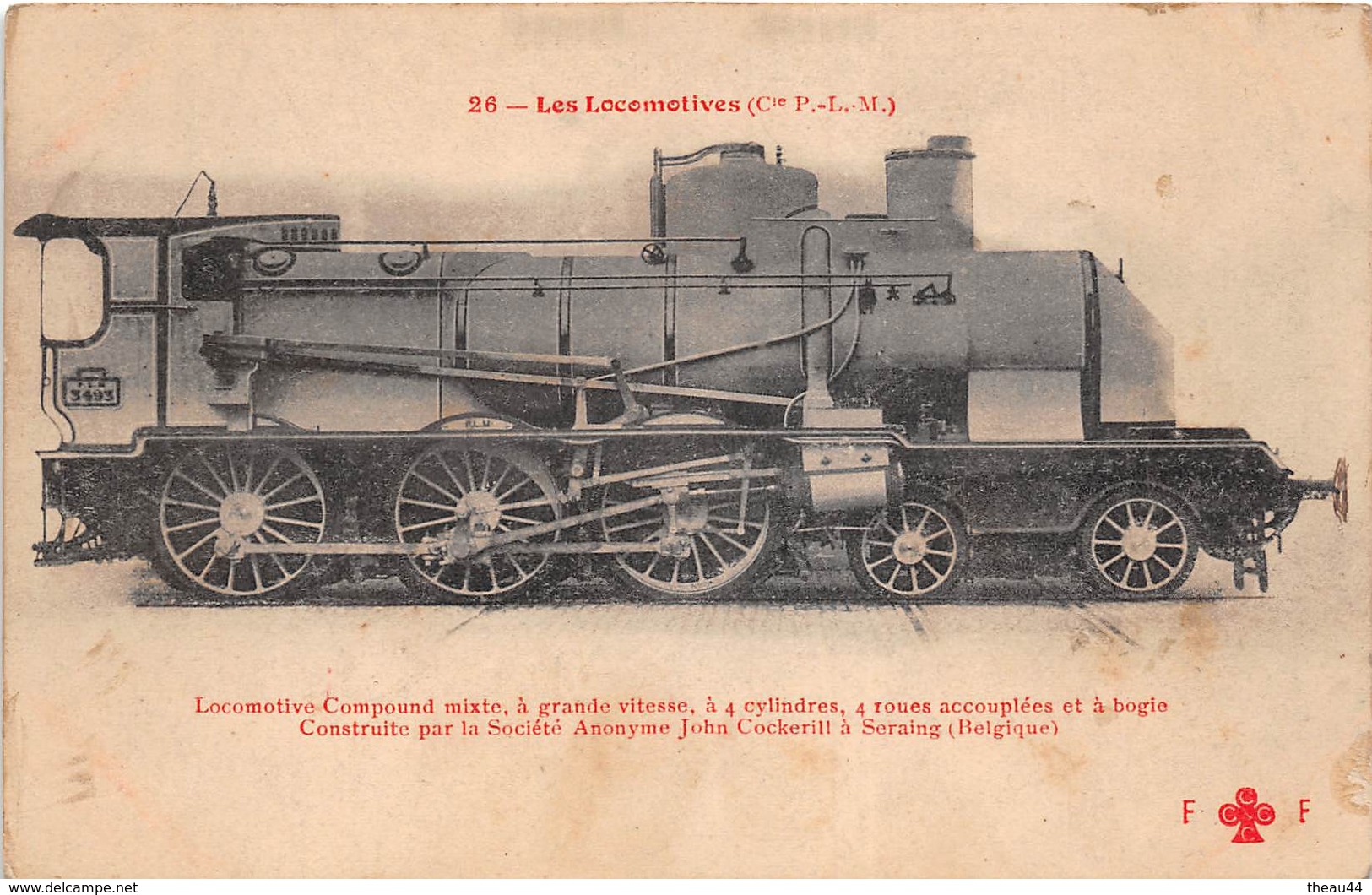 Les Locomotives  -  P.L.M.  -  Locomotive  Compound Mixe   - Cheminots - Chemin De Fer - Matériel