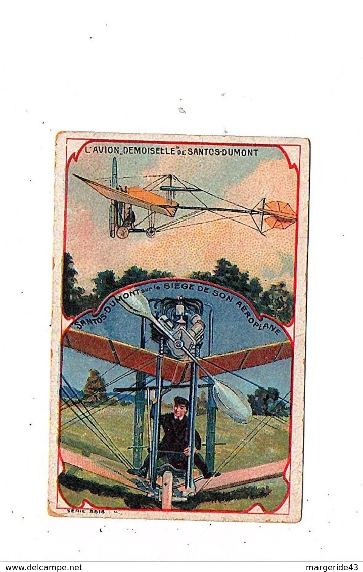 CHROMOS CHICOREE CANIS FRERES à PETITE SYNTHE NORD - AVION DEMOISELLE DE SANTOS DUMONT - Té & Café