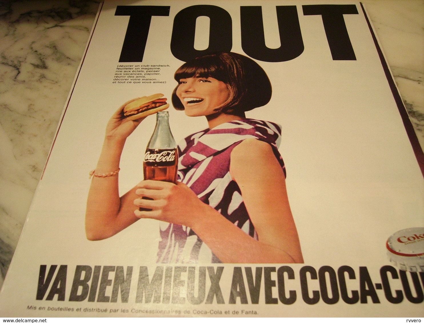 ANCIENNE PUBLICITE TOUT VA BIEN MIEUX AVEC   COCA COLA 1968 - Affiches