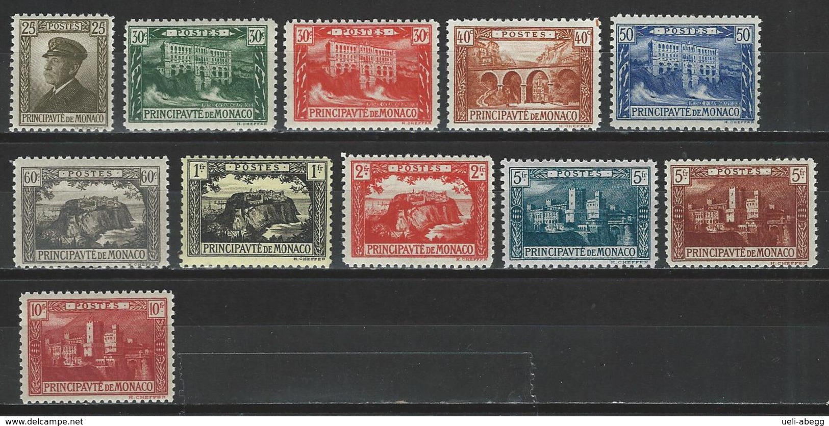 Monaco Mi 54-64 * MH - Unused Stamps