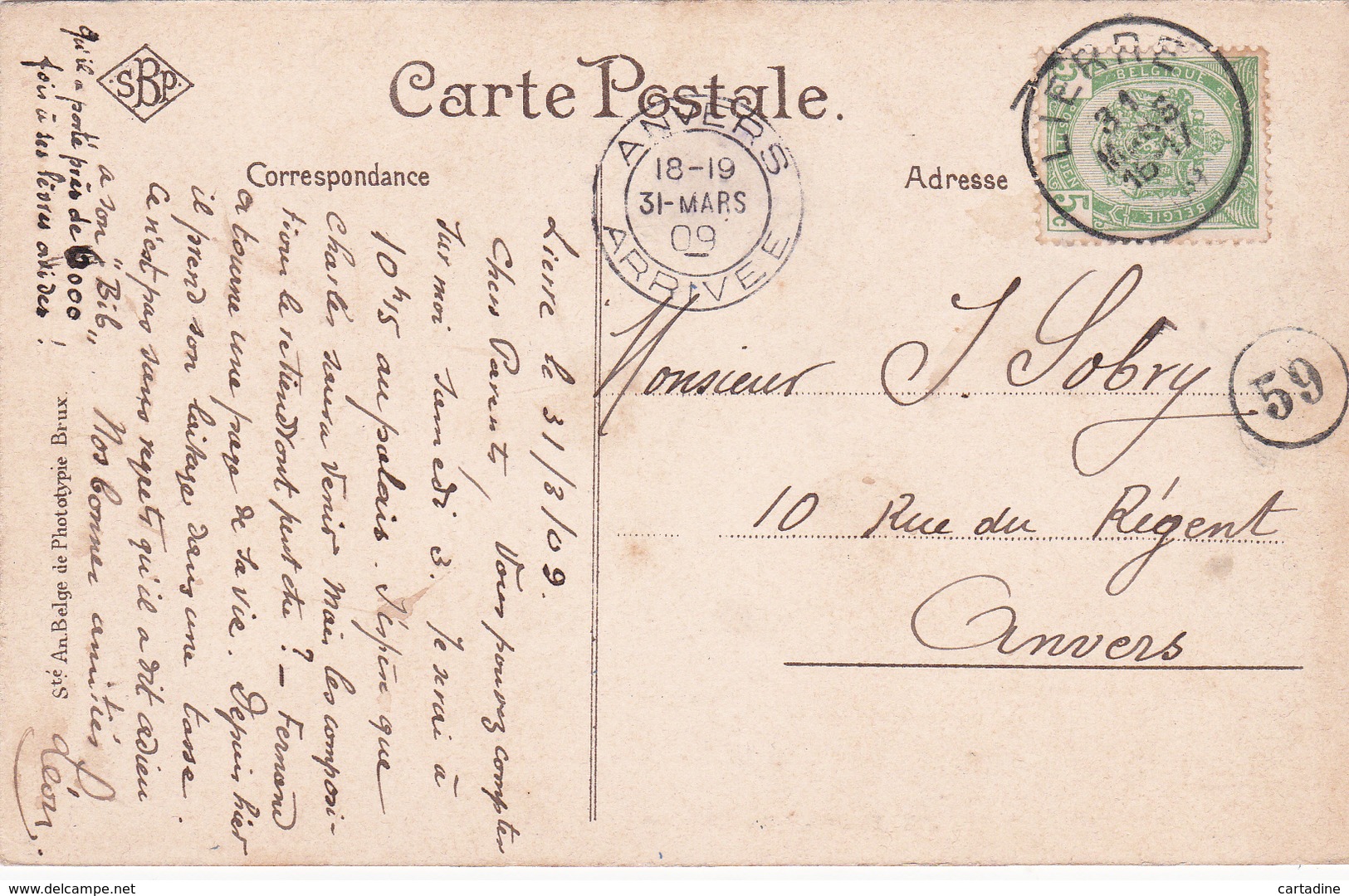 CPA Lier / Lierre - Boulevard Des Béguines - SBP N° 18 - Carte Bleue - Lier