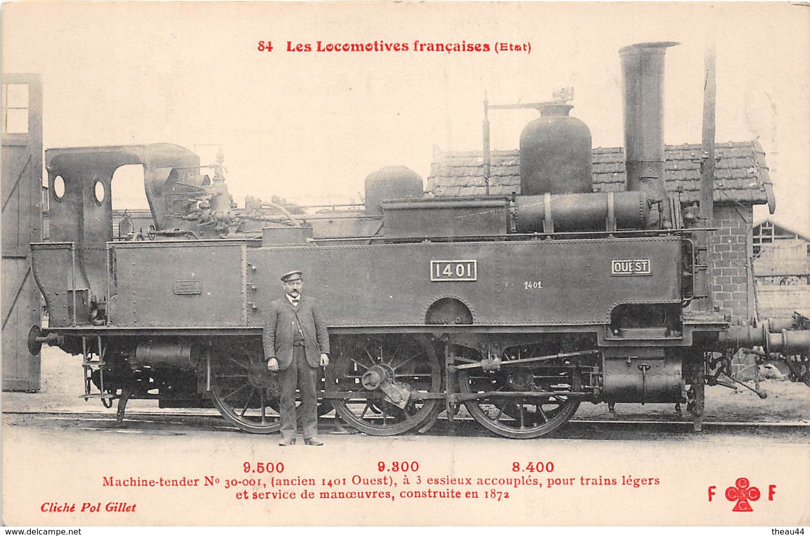 Les Locomotives  -  Etat  -  Machine-Tender N° 30-001 Du Réseau OUEST - Cheminots - Chemin De Fer - Matériel