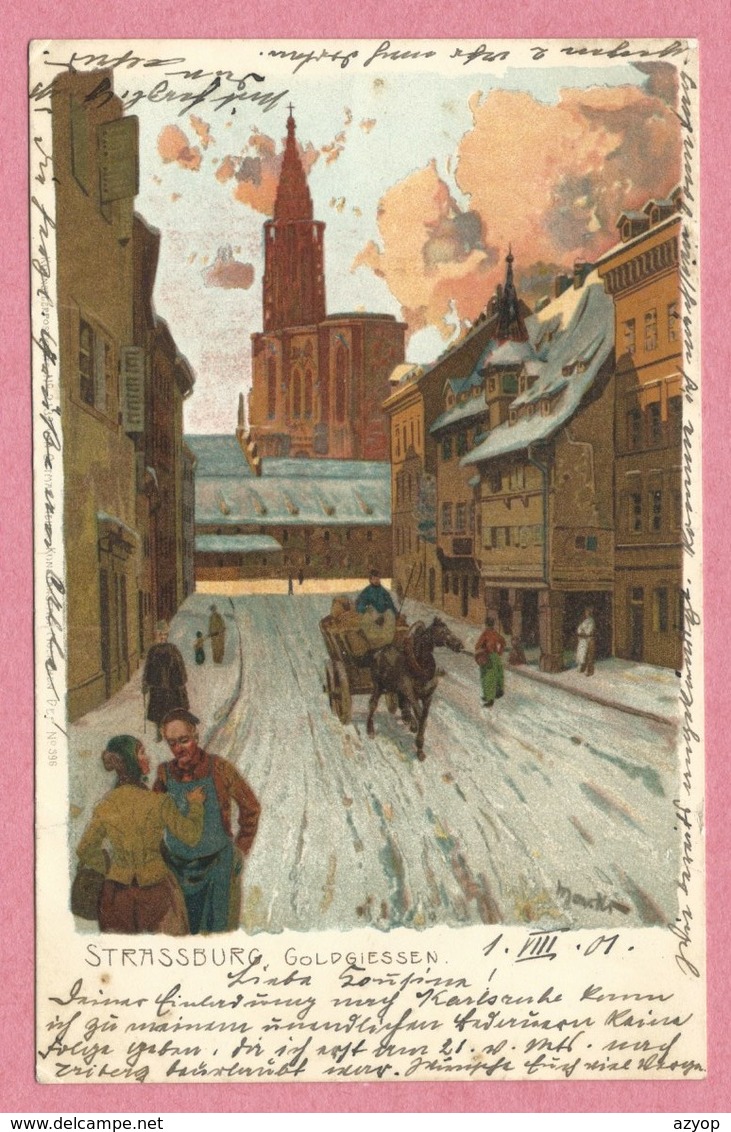 67 - STRASSBURG - STRASBOURG - Série Hiver - Goldgiessen - Künztlerpostkarte Ottmar ZIEHER - MÜNCHEN - N° 2132 - Strasbourg