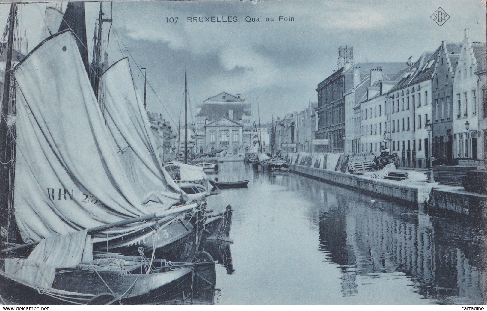 CPA Bruxelles / Brussel  - Quai Au Foin - SBP N° 107 - Carte Bleue - Marktpleinen, Pleinen