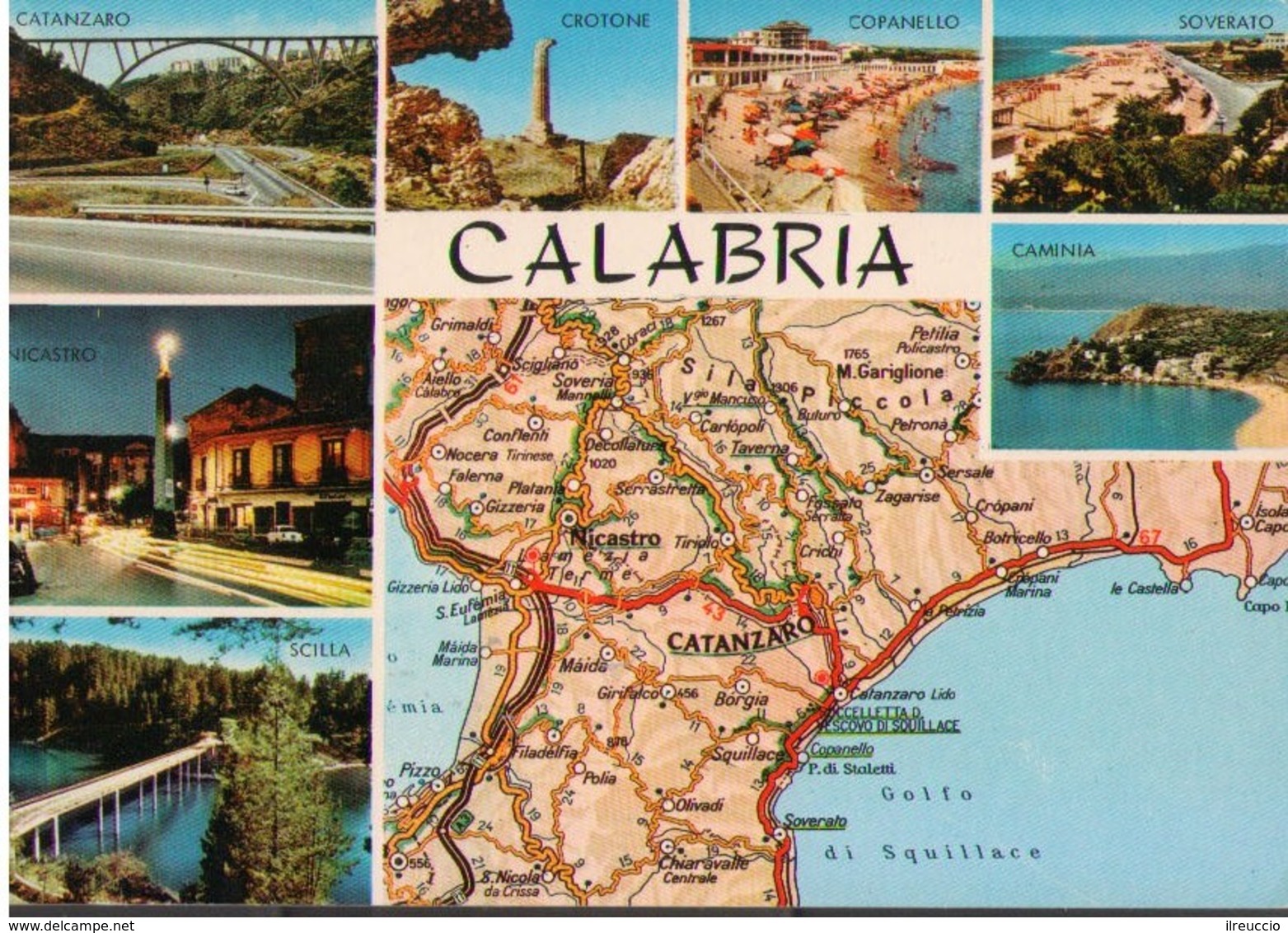 CALABRIA - VEDUTINE E CARTINA GEOGRAFICA TCI - Other & Unclassified