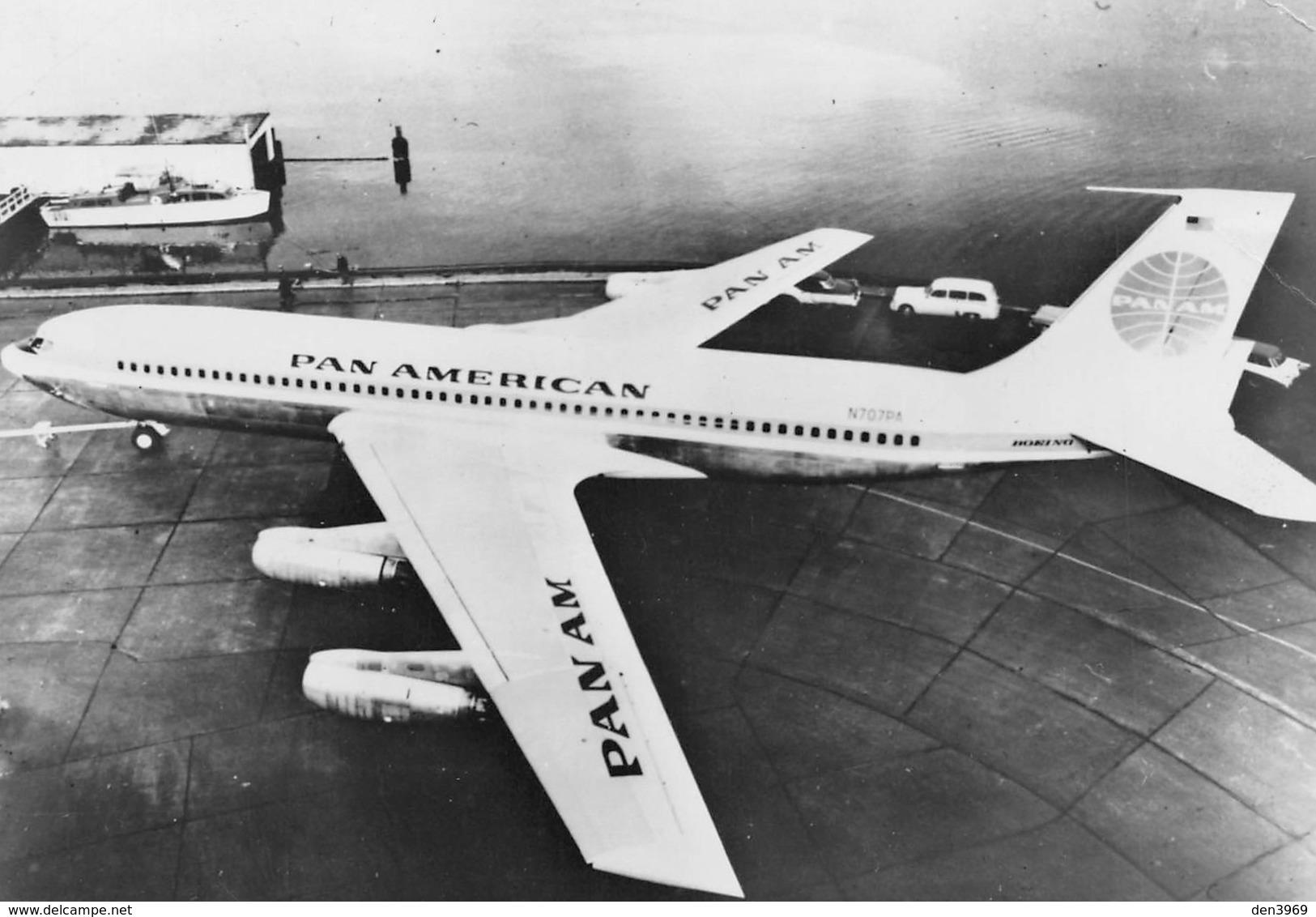 Avion - Boeing 707-120 De La Compagnie P.A.A. Pan American - Philatélie Flamme Sur L'Impressionnisme / Art Moderne - 1946-....: Ere Moderne