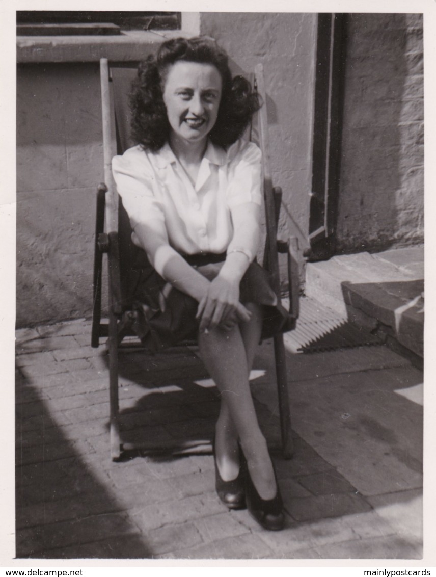 AR16 Photograph - Lady Sitting In A Garden Chair, 1948 - Anonymous Persons