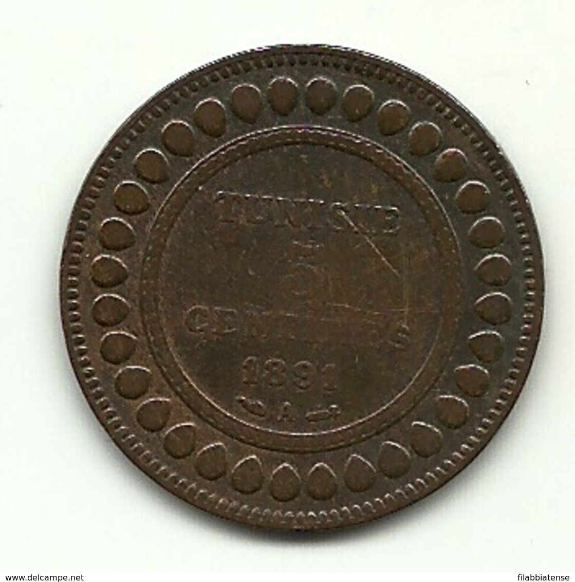 1891 - Tunisia 5 Centimes - Tunisia