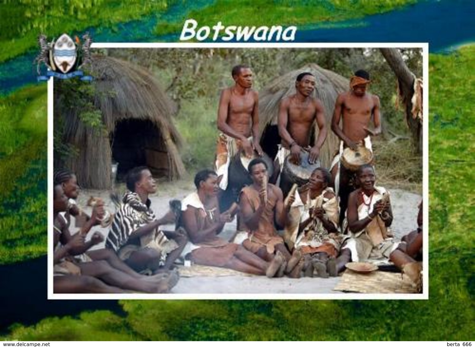 Botswana People Musicians New Postcard - Botsuana