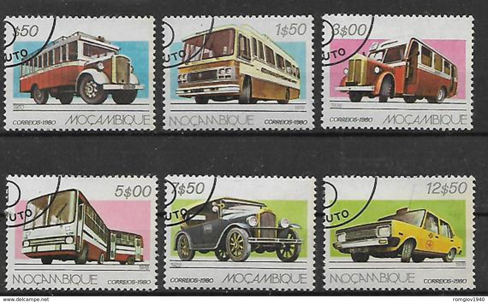 MOZAMBICO  1980 Trasporto Merci Su Auto E Camion Yvert. 737-742 Usata Vf - Mozambico