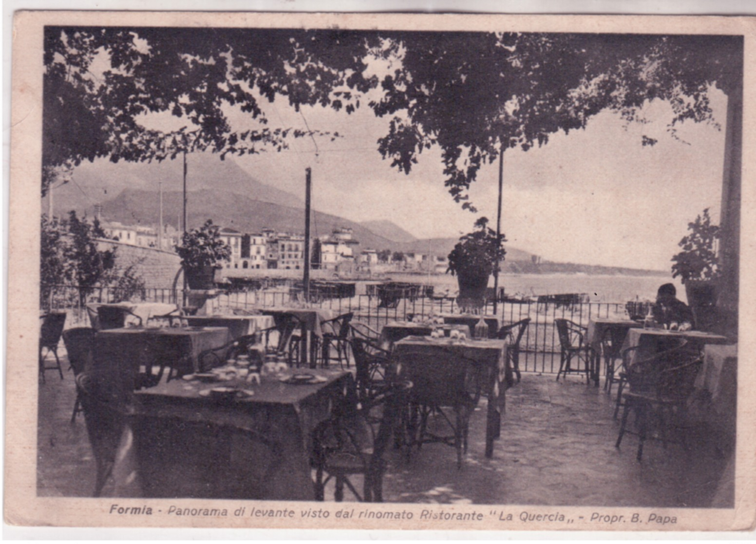 Formia- Panorama Visto Dalla Terazza Del Ristorante La Quercia Viaggiata 1939 K260 - Altri & Non Classificati