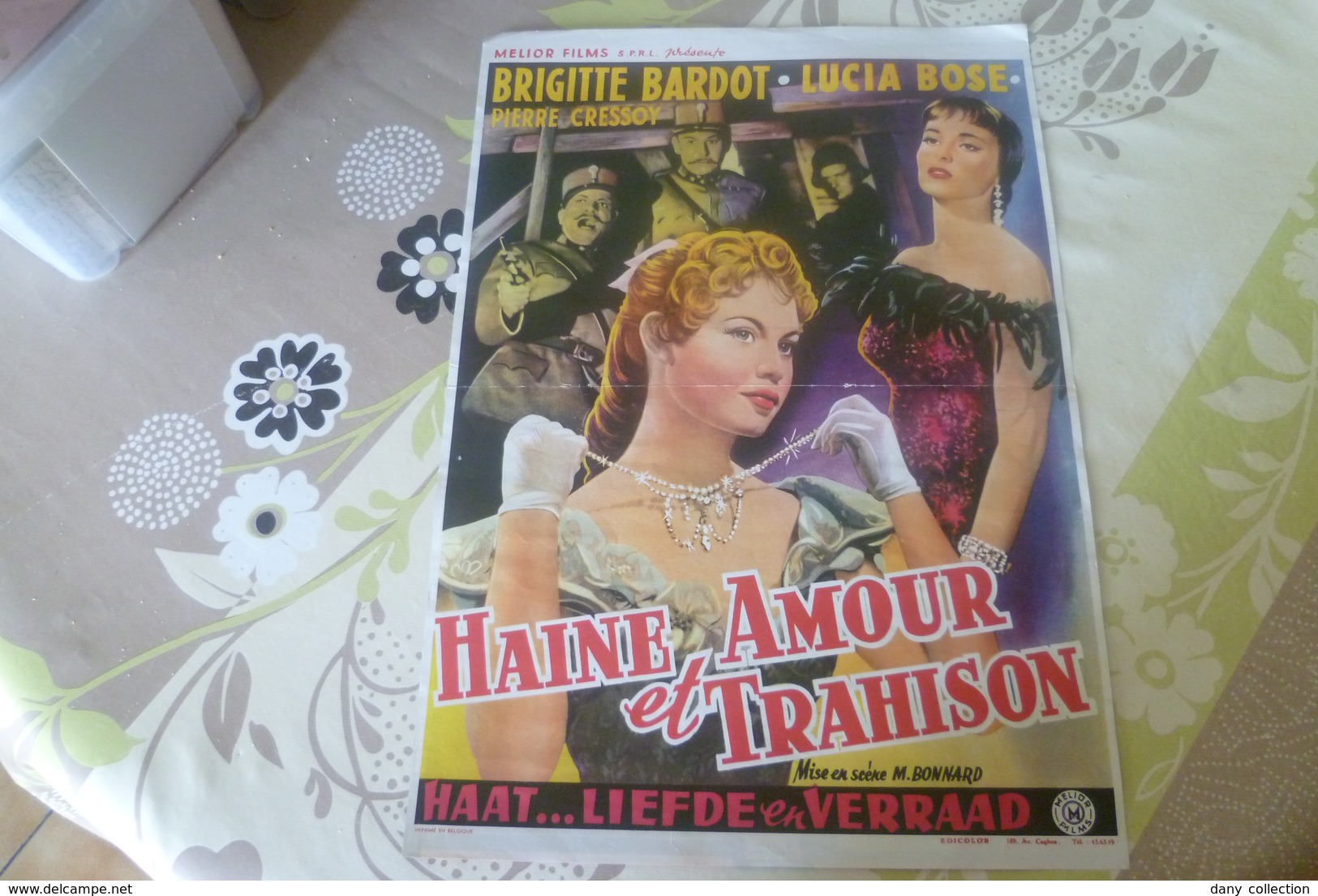 -- AFFICHE DE CINEMA AUTHENTIQUE------Brigitte Bardot--Lucia Bose--Pierre Cressoy . - Affiches & Posters