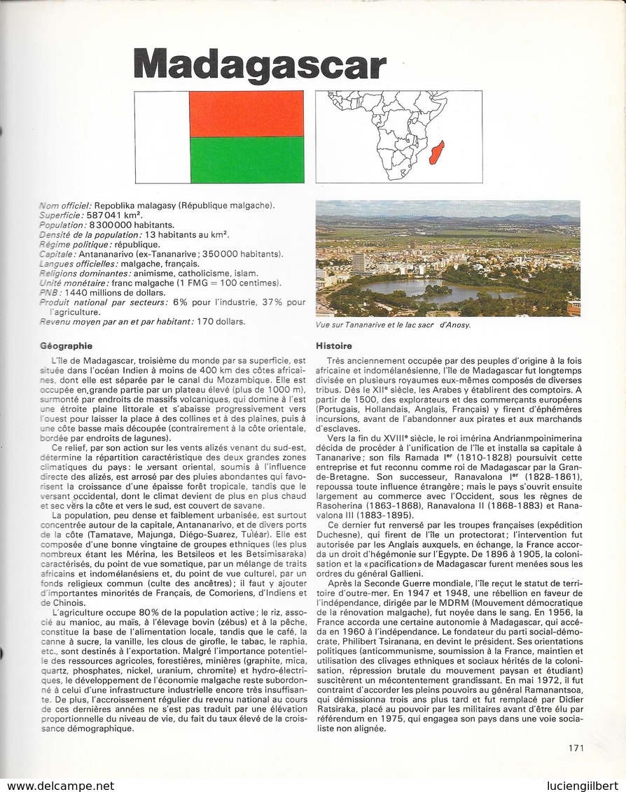 MADAGASCAR   -  HISTOIRE + TIMBRES OBLITERES -  APRES 1960 - Madagascar (1960-...)