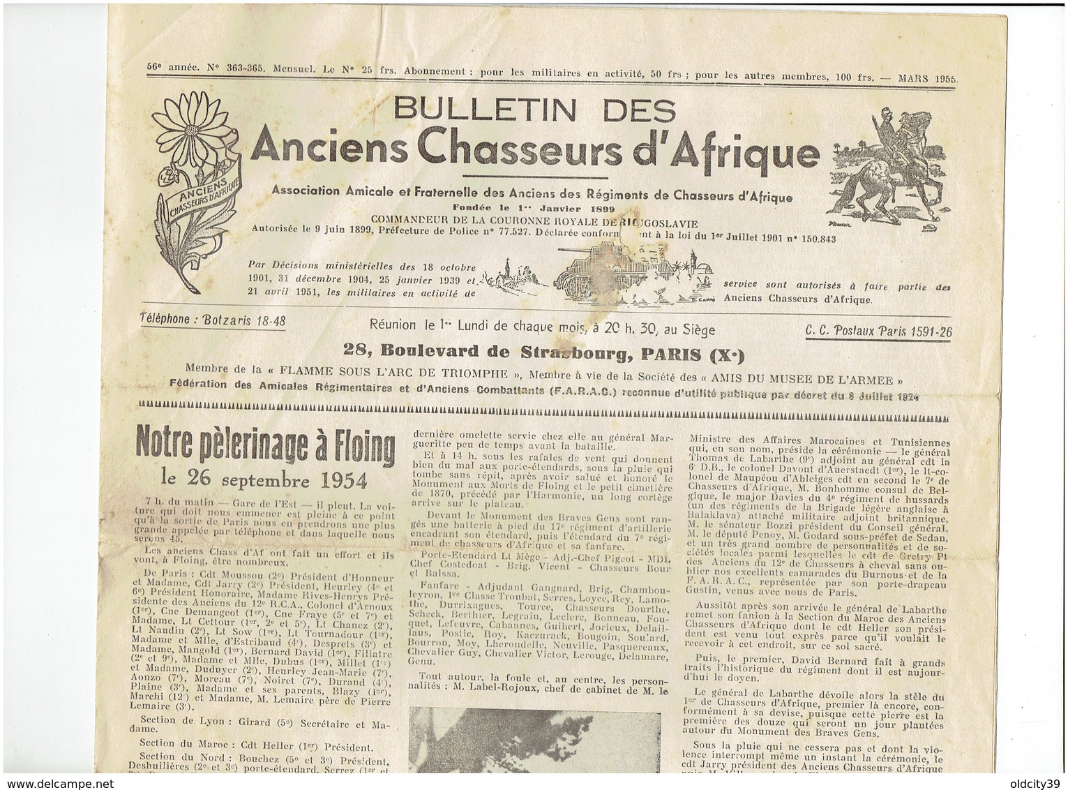 Bulletin Des Anciens Chasseurs D'Afrique N°363-365 - 1950 à Nos Jours