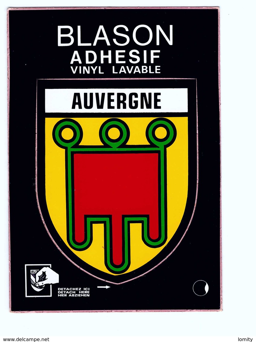 Carte Autocollant Blason Ecusson Adhesif Auvergne - A Systèmes