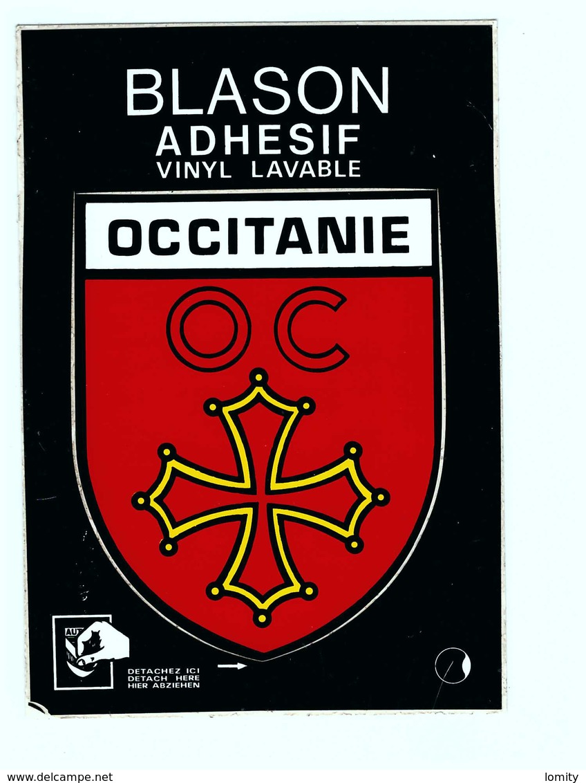 Carte Autocollant Blason Ecusson Adhesif Occitanie - A Systèmes