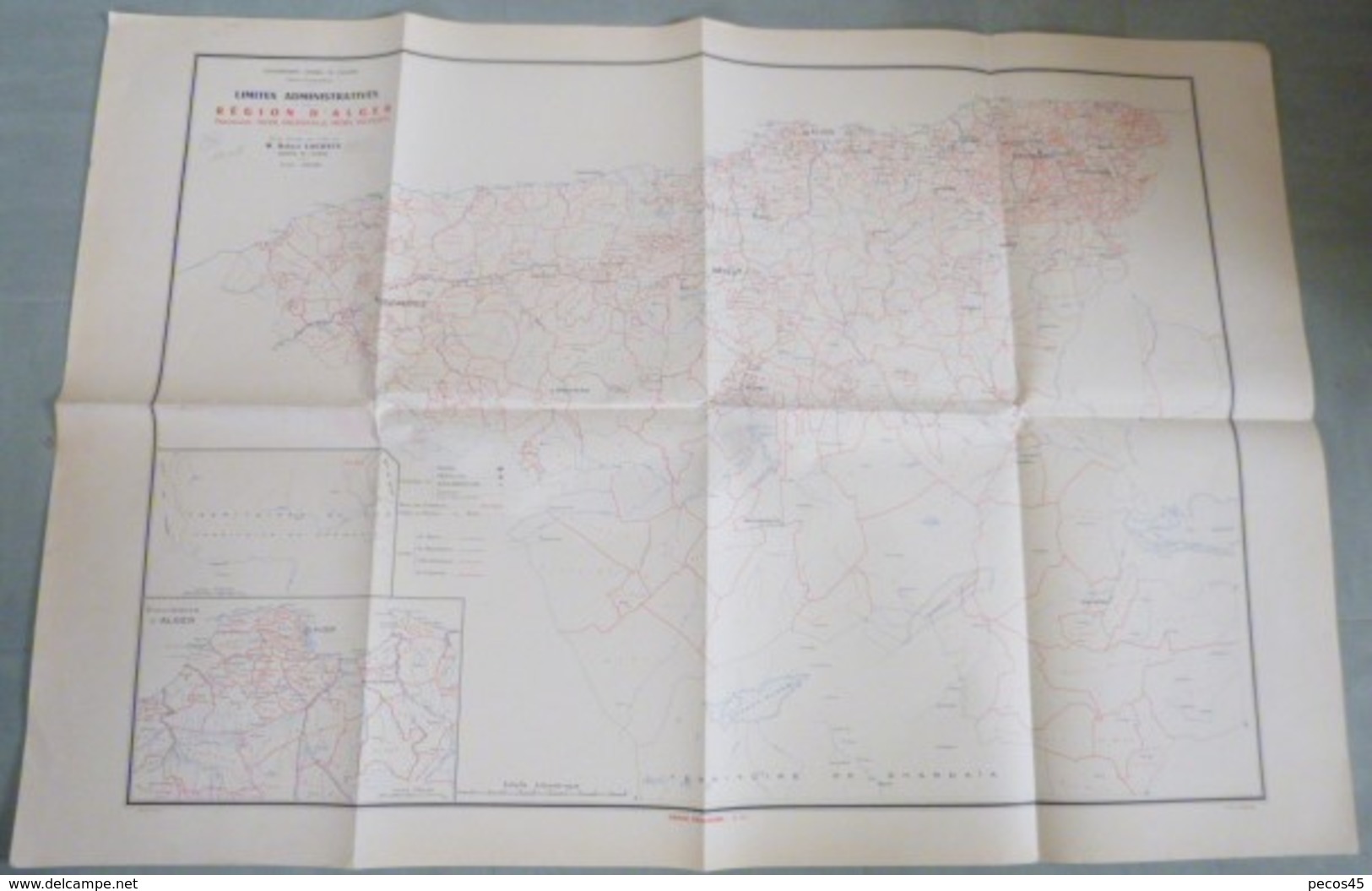 Carte Administrative De La Région D'ALGER - 1/400 000ème - 1957. - Cartes Géographiques