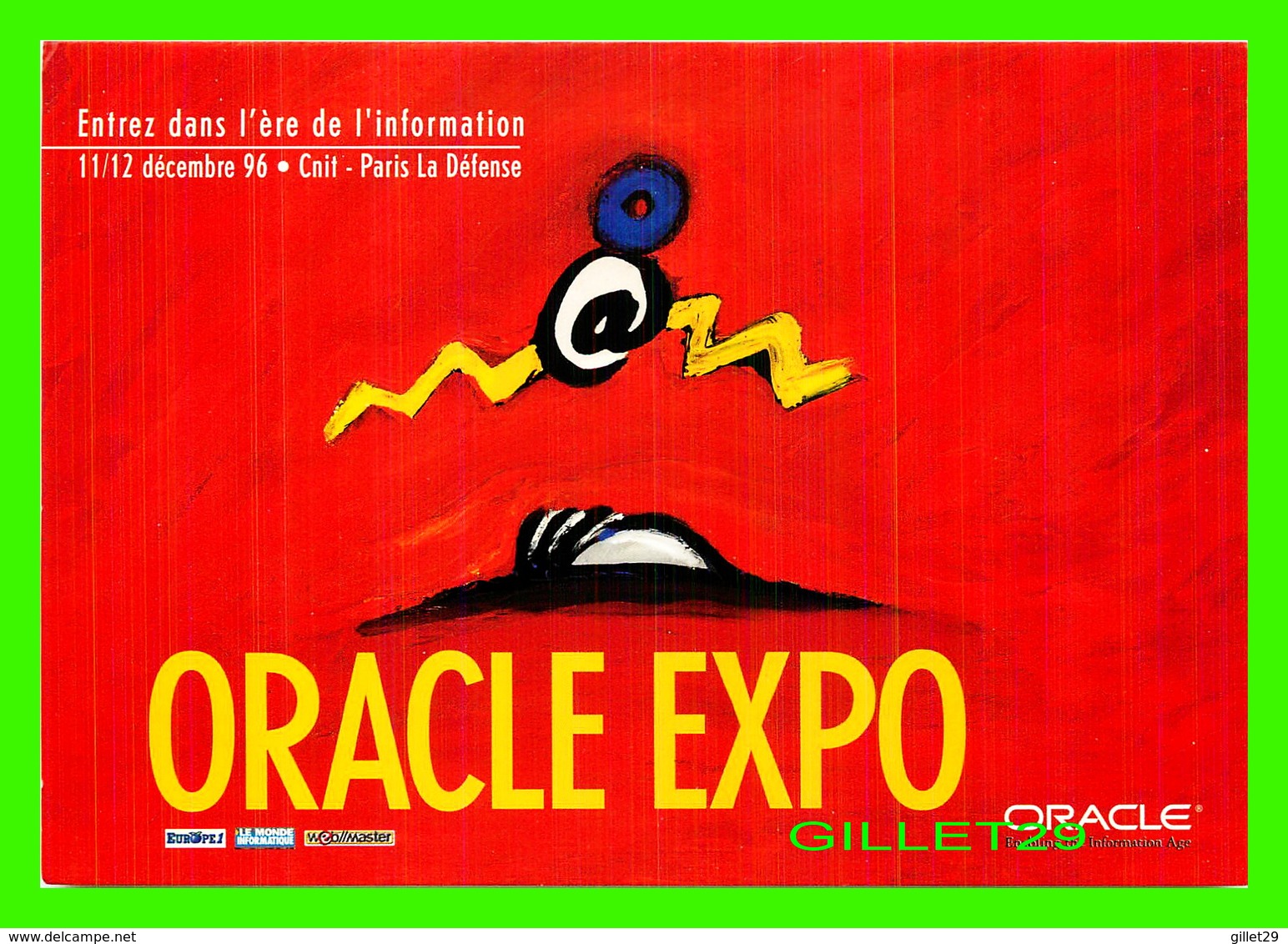 ADVERTISING - PUBLICITÉ - ORACLE EXPO 1996 - PARIS LA DÉFENSE - - Publicité