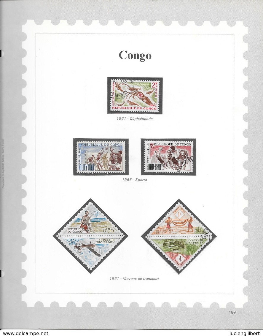 CONGO BRAZZAVILLE   -  HISTOIRE + TIMBRES   -  ANNEES 60 A 69 - Colecciones