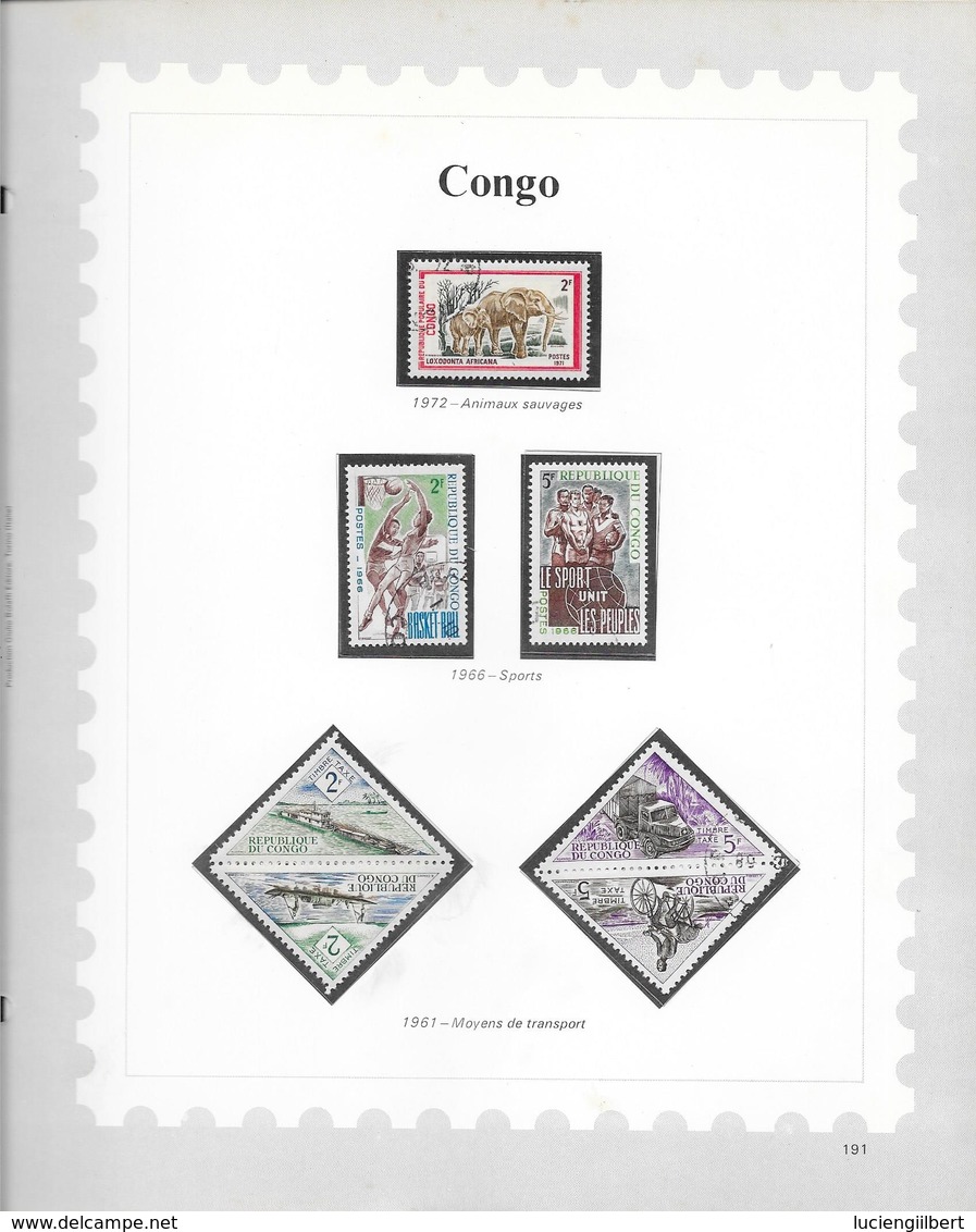 CONGO BRAZZAVILLE   -  HISTOIRE + TIMBRES   -  ANNEES 60 A 69 - Colecciones