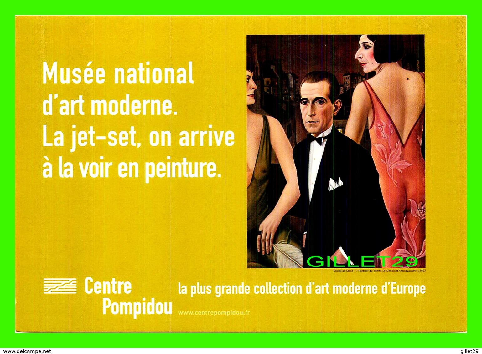 ADVERTISING - PUBLICITÉ -  CENTRE GEORGES POMPIDOU, MUSÉE NATIONAL D'ART MODERNE, LA JET-SET, ON ARRIVE - - Publicité