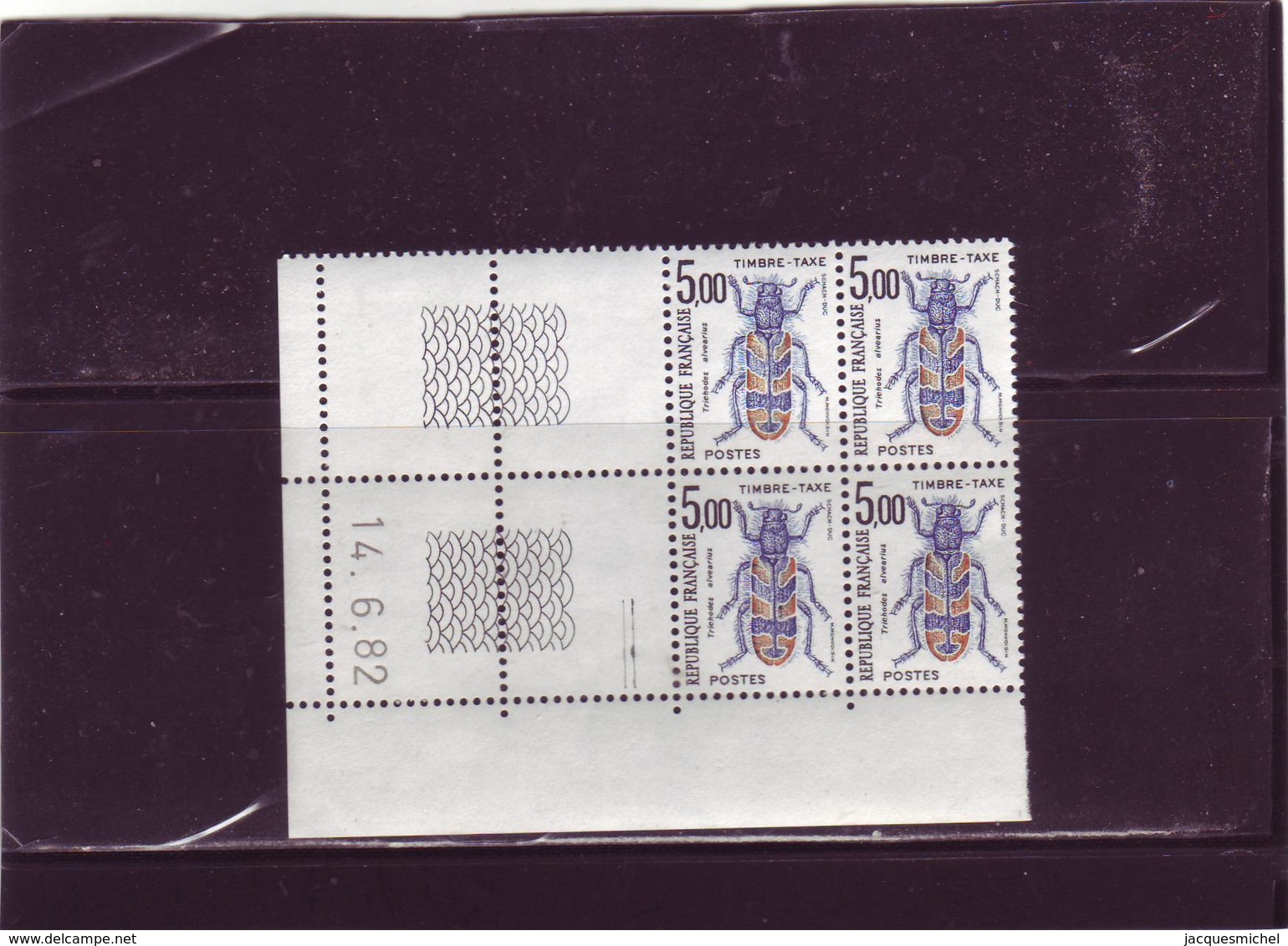 TIMBRE TAXE N°112 - 5,00F INSECTE - 14.06.1982 - - Postage Due