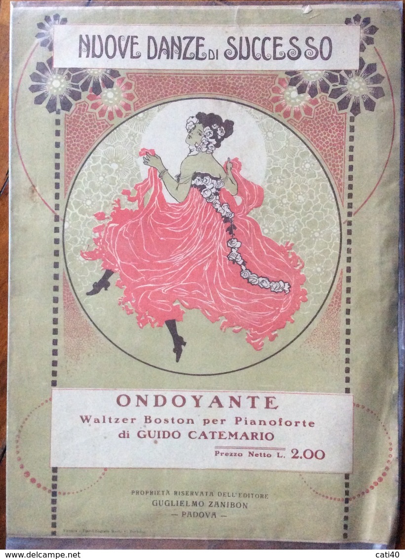 SPARTITO MUSICALE VINTAGE   Nuove Danze Di Successo ONDOIANTE DI G.Catemario  Editore GUGLIELMO ZANIBON PADOVA - Folk Music