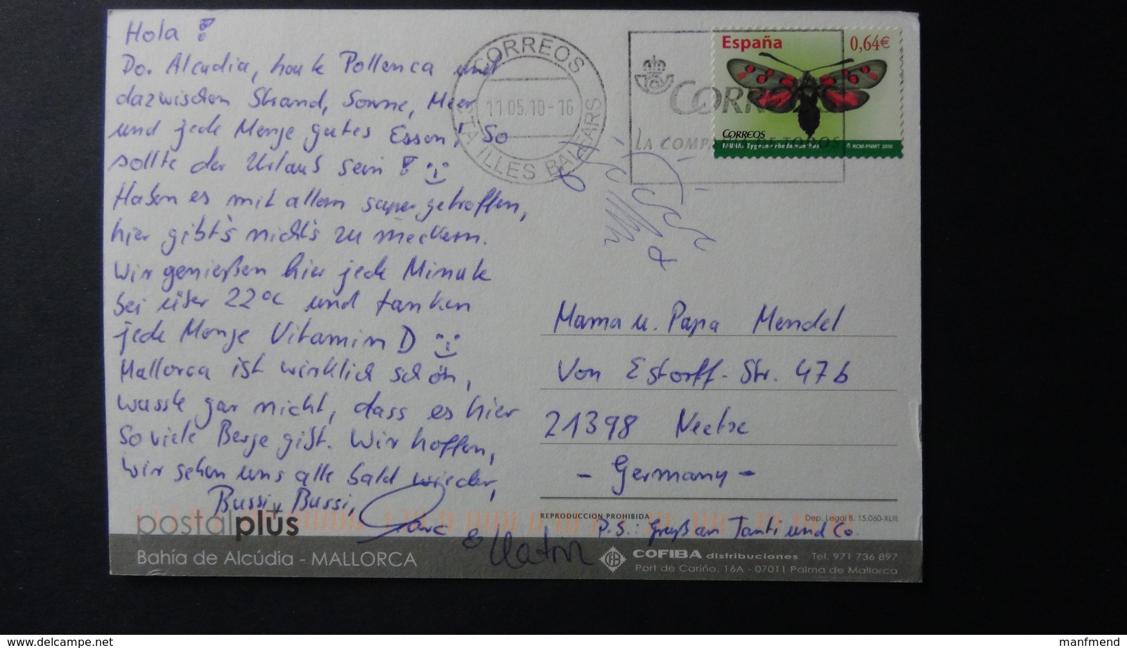 Spain - 2010 - Mi:ES 4476, Yt:ES 4181 On Postcard - Look Scans - Briefe U. Dokumente