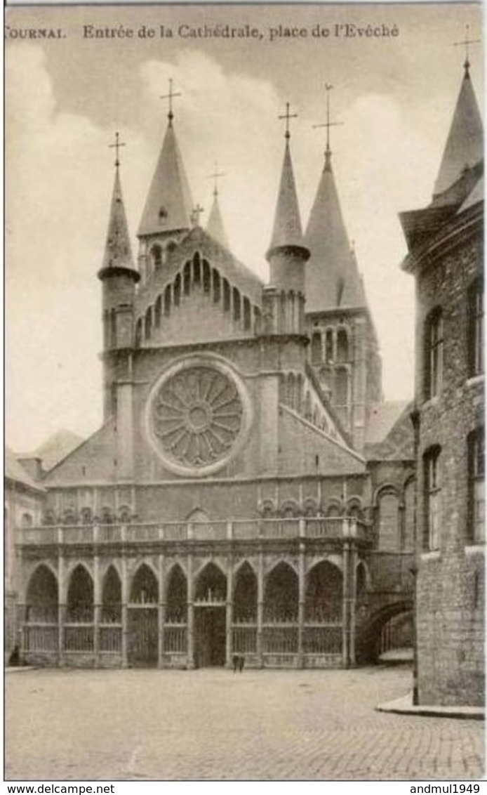 TOURNAI - Entrée De La Cathédrale, Place De L'Evêché - Edit. A. Cazy, Tournai N° 2 - Oblitération De 1929 - Tournai