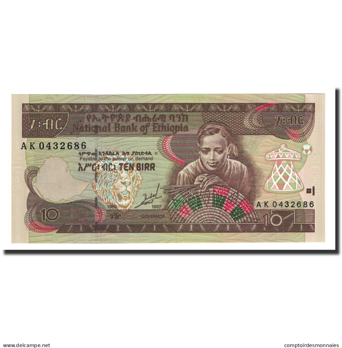 Billet, Éthiopie, 10 Birr, 1997, KM:48a, SPL+ - Ethiopie