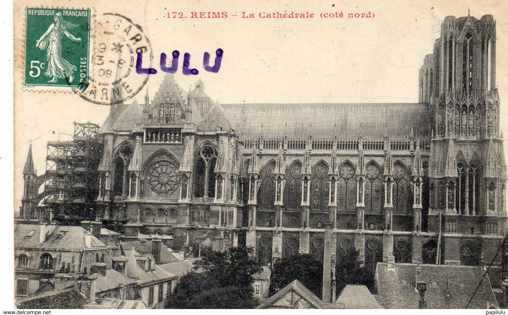 DEPT 51 : édit. ? : Reims La Cathédrale Coté Nord - Reims