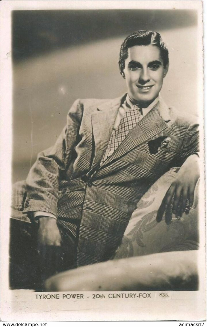 X675 - CINEMA MOVIE ACTORS - TYRONE POWER - Photo Postcard 1940' 20th Century Fox - Photo By F Riudavets Of Buenos Aires - Artistas